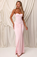 Kiss The Girl Strapless Maxi Dress Baby Pink