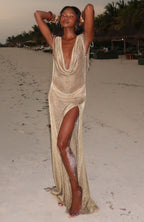 Isola Bella Knit Maxi Dress Gold Rush