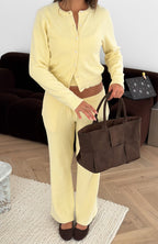 Lazy Kiss Knit Pants Lemon