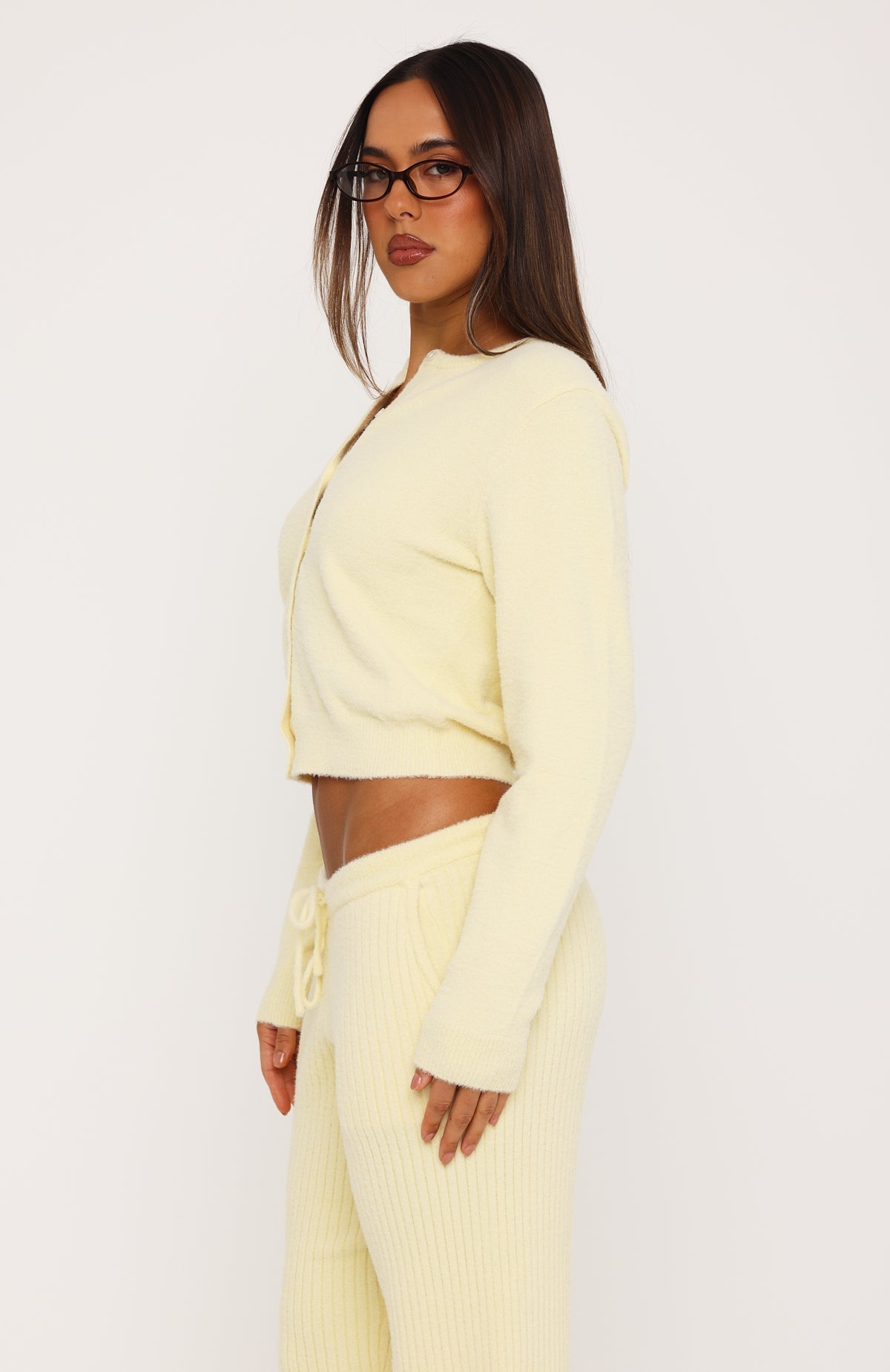 Lazy Kiss Knit Cardigan Lemon
