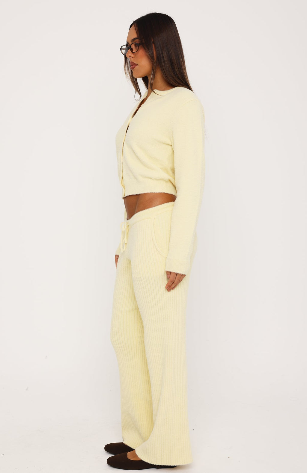 Lazy Kiss Knit Pants Lemon