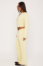 Lazy Kiss Knit Pants Lemon
