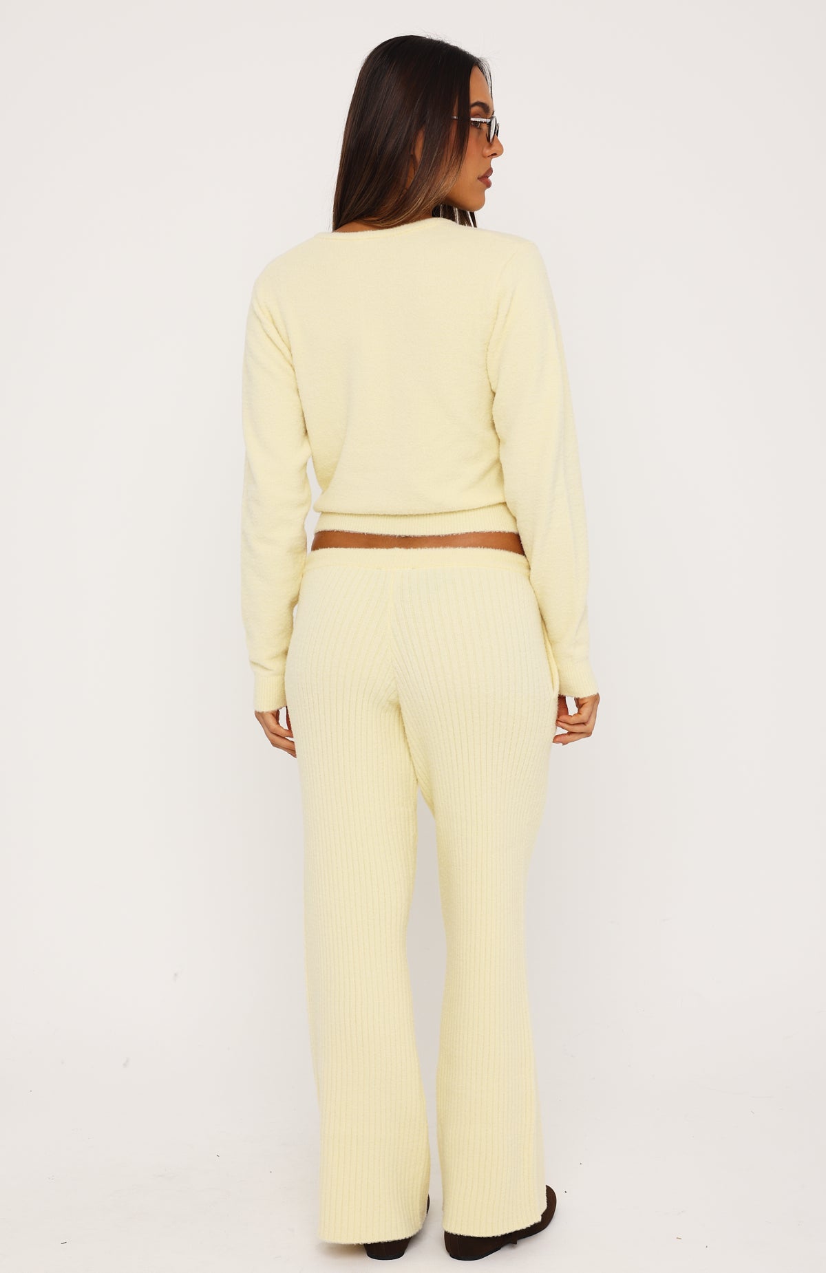 Lazy Kiss Knit Pants Lemon