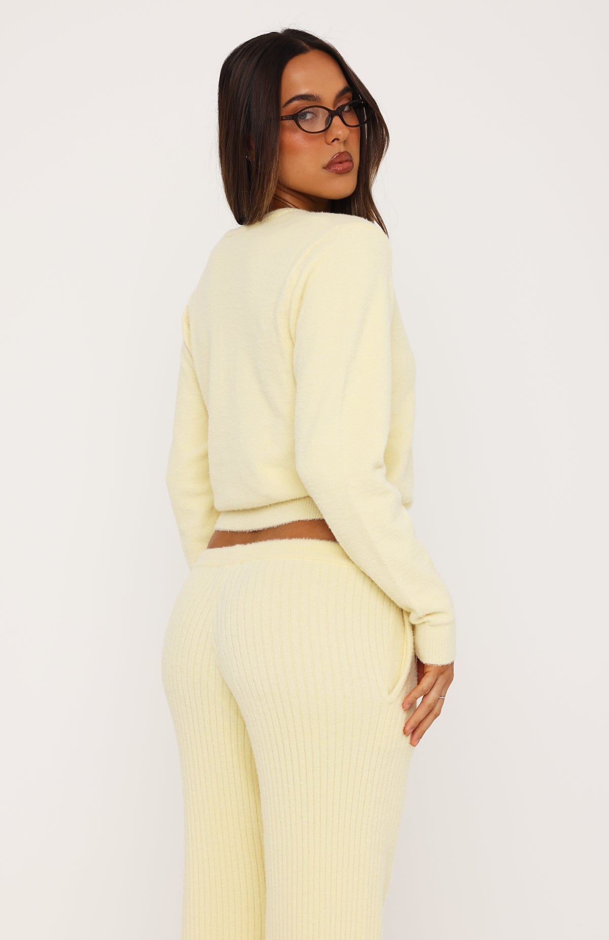 Lazy Kiss Knit Cardigan Lemon