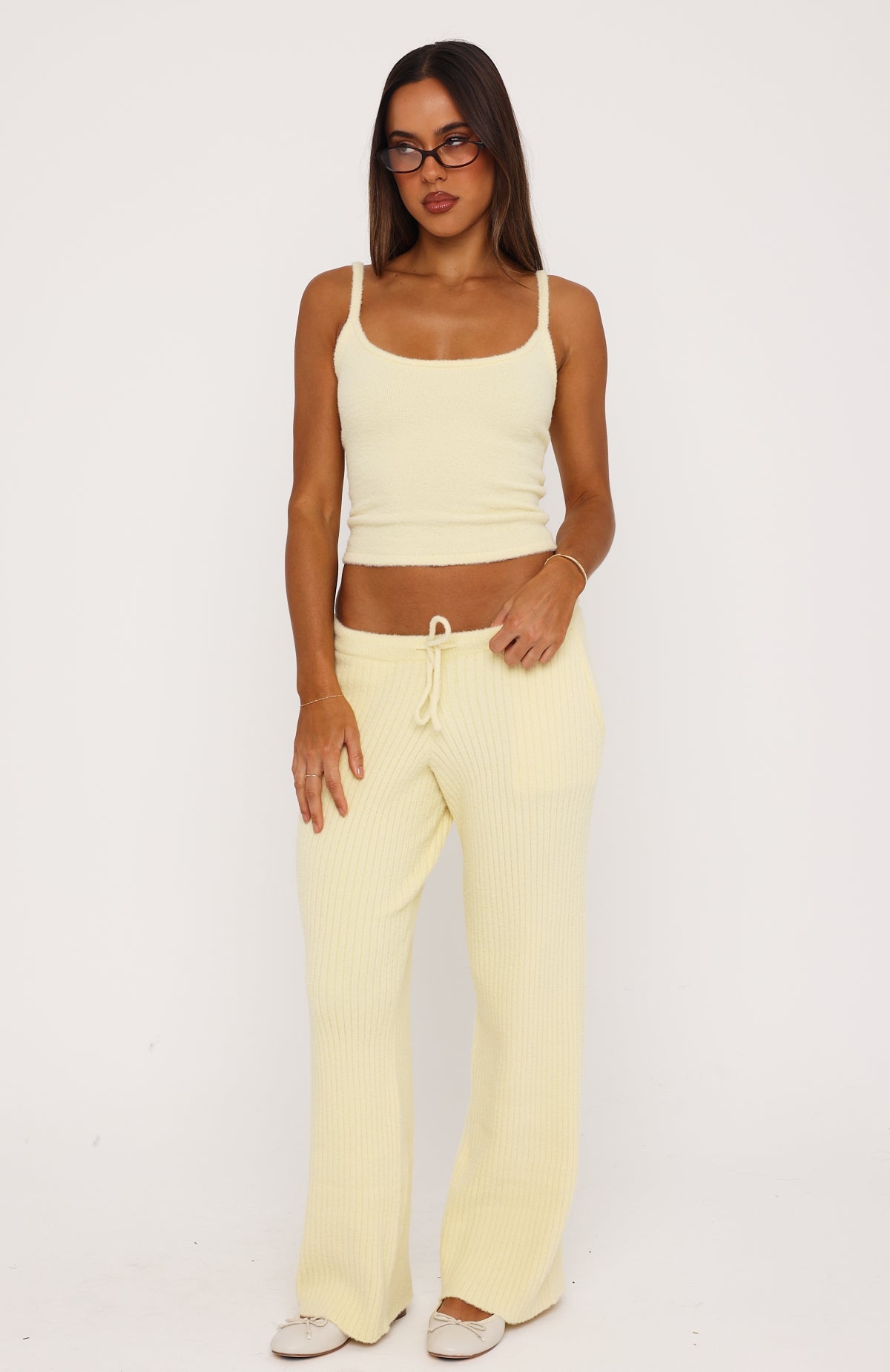 Lazy Kiss Knit Top Lemon