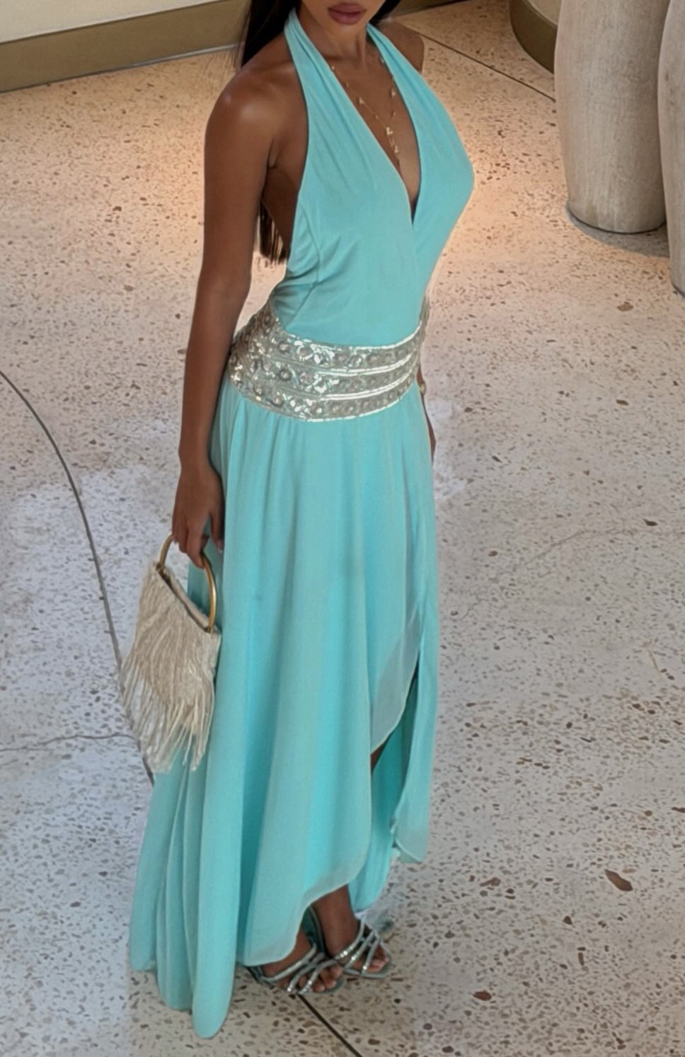 Isla Paradise Maxi Dress Baby Blue