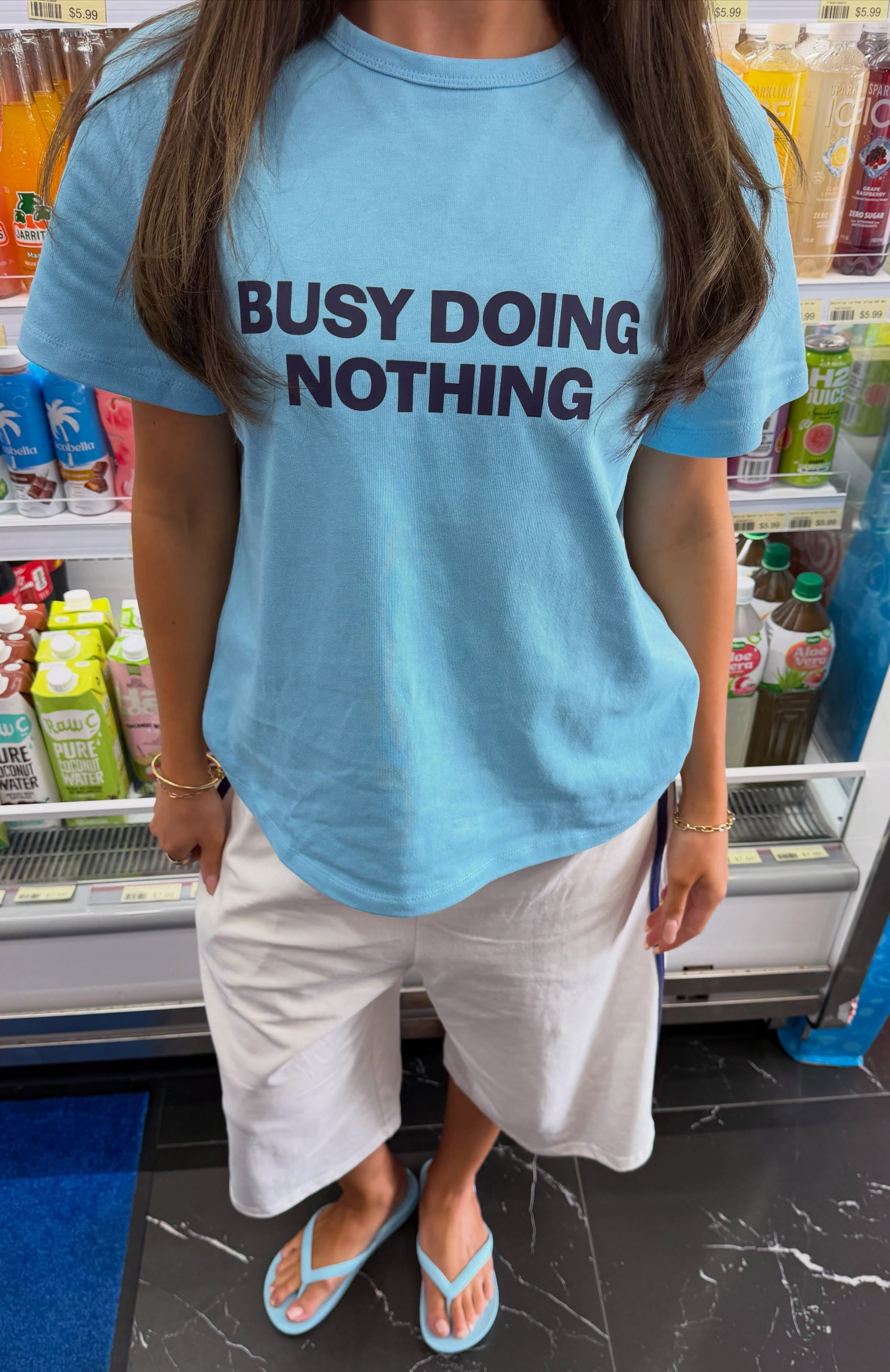 Busy Doing Nothing Tee Blue
