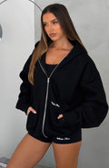 Little Daydream Zip Front Hoodie Black