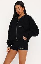 Little Daydream Zip Front Hoodie Black