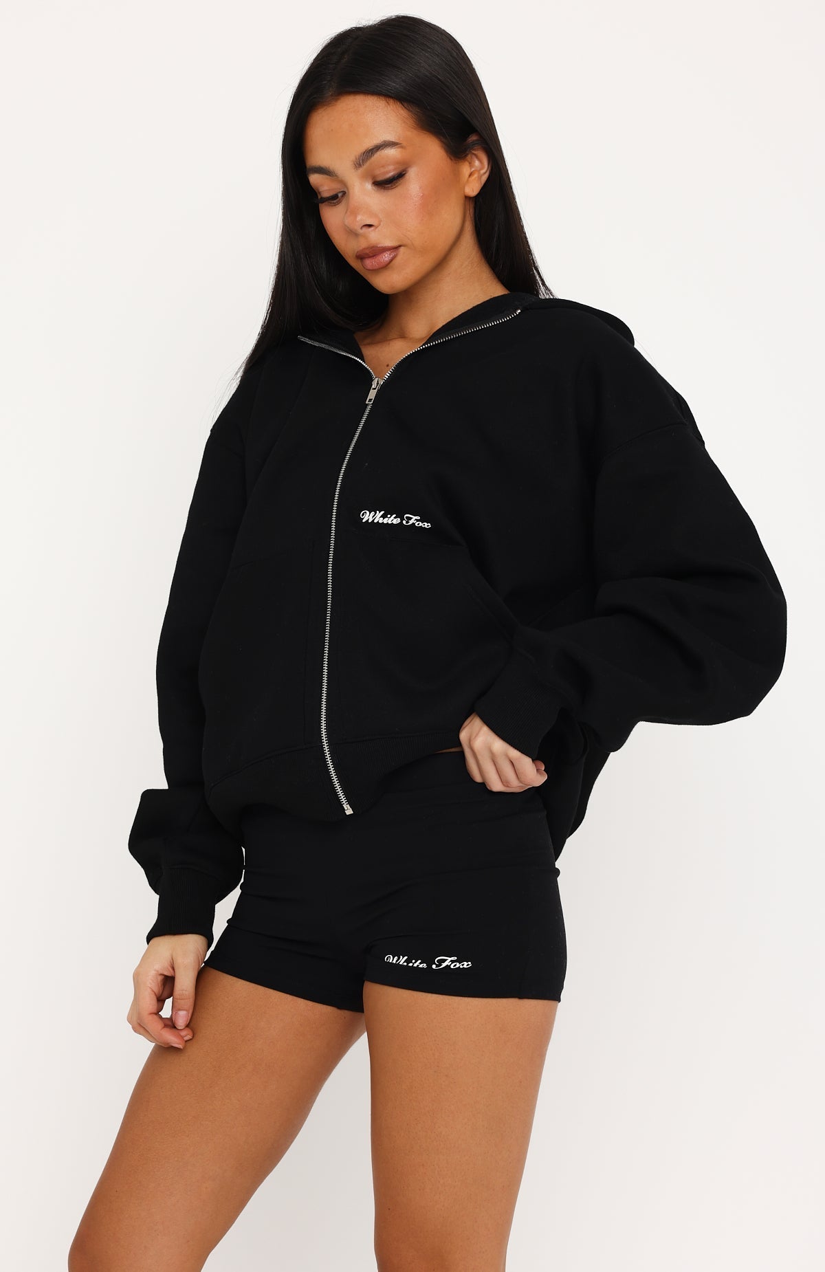 Little Daydream Zip Front Hoodie Black