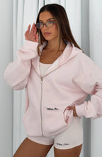 Little Daydream Zip Front Hoodie Icy Pink