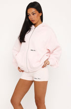 Little Daydream Zip Front Hoodie Icy Pink