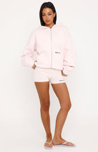 Little Daydream Zip Front Hoodie Icy Pink