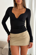 Live Fully Long Sleeve Top Black