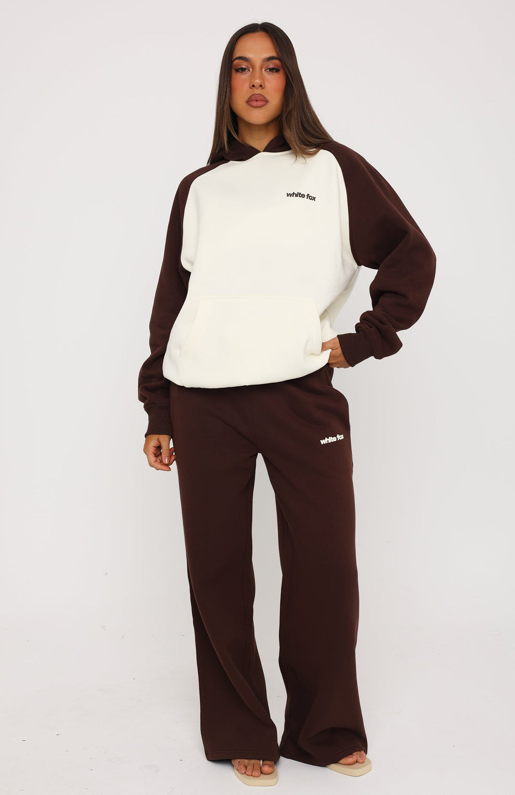 Loving It Here Wide Leg Sweatpants Chocolate
