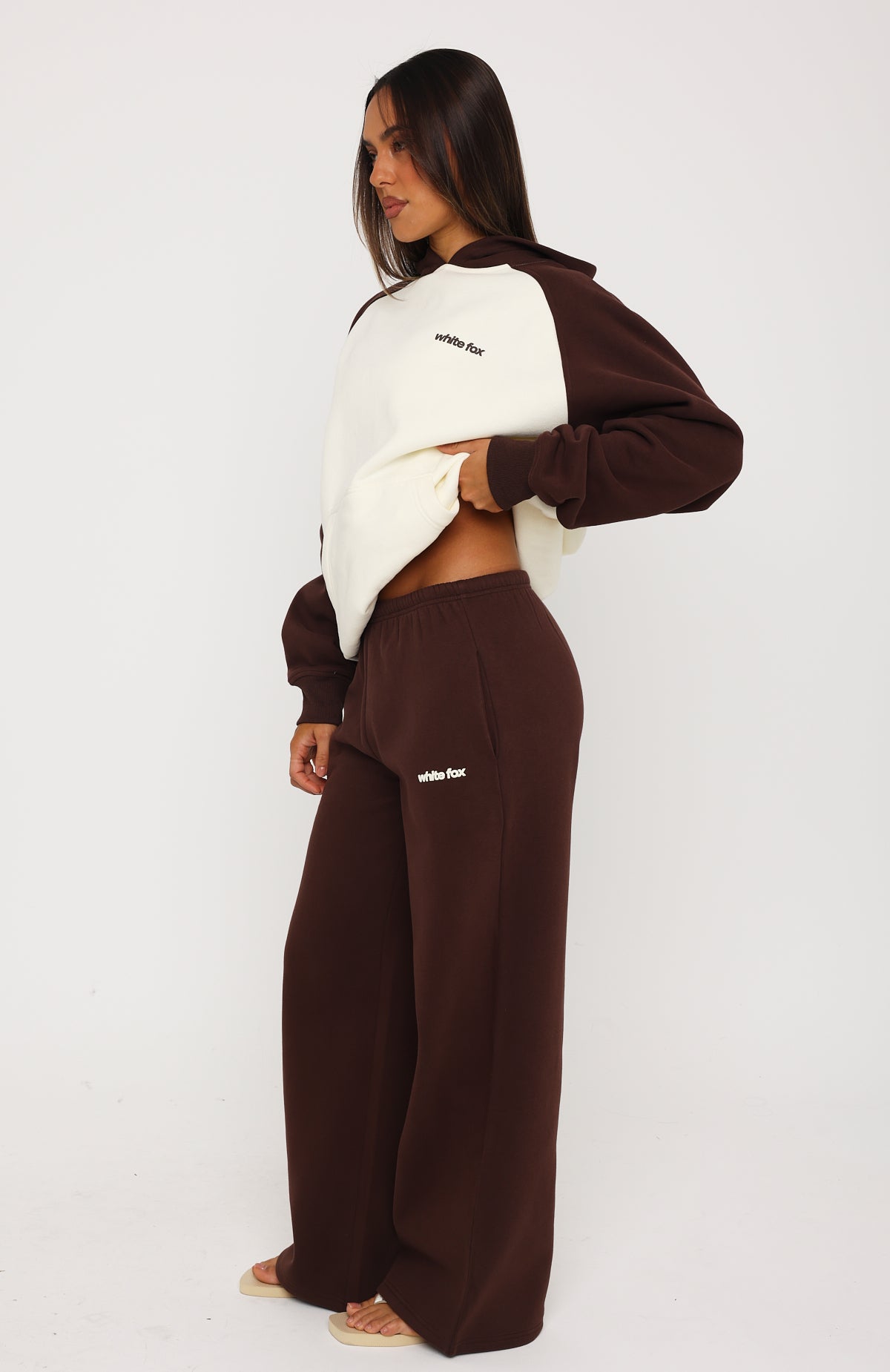 Loving It Here Wide Leg Sweatpants Chocolate