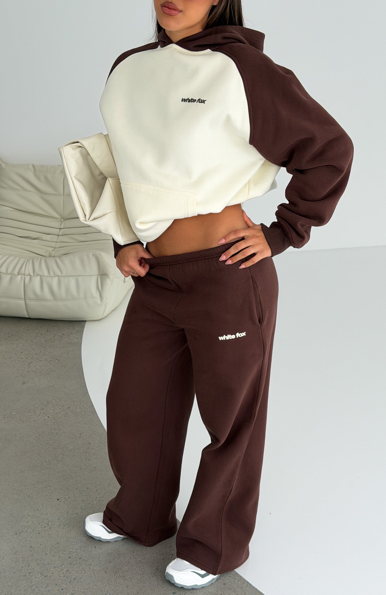 Loving It Here Wide Leg Sweatpants Chocolate