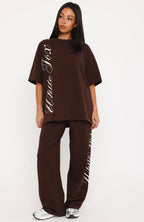 Luxurious Girl Oversized Tee Chocolate