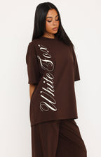 Luxurious Girl Oversized Tee Chocolate