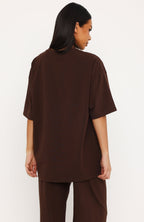 Luxurious Girl Oversized Tee Chocolate