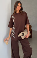 Luxurious Girl Oversized Tee Chocolate