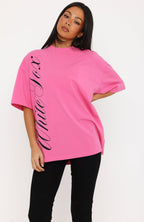 Luxurious Girl Oversized Tee Pink