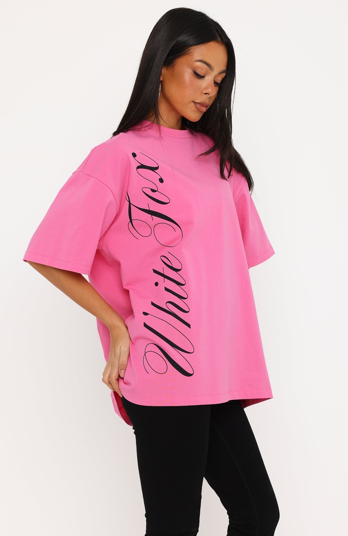 Luxurious Girl Oversized Tee Pink