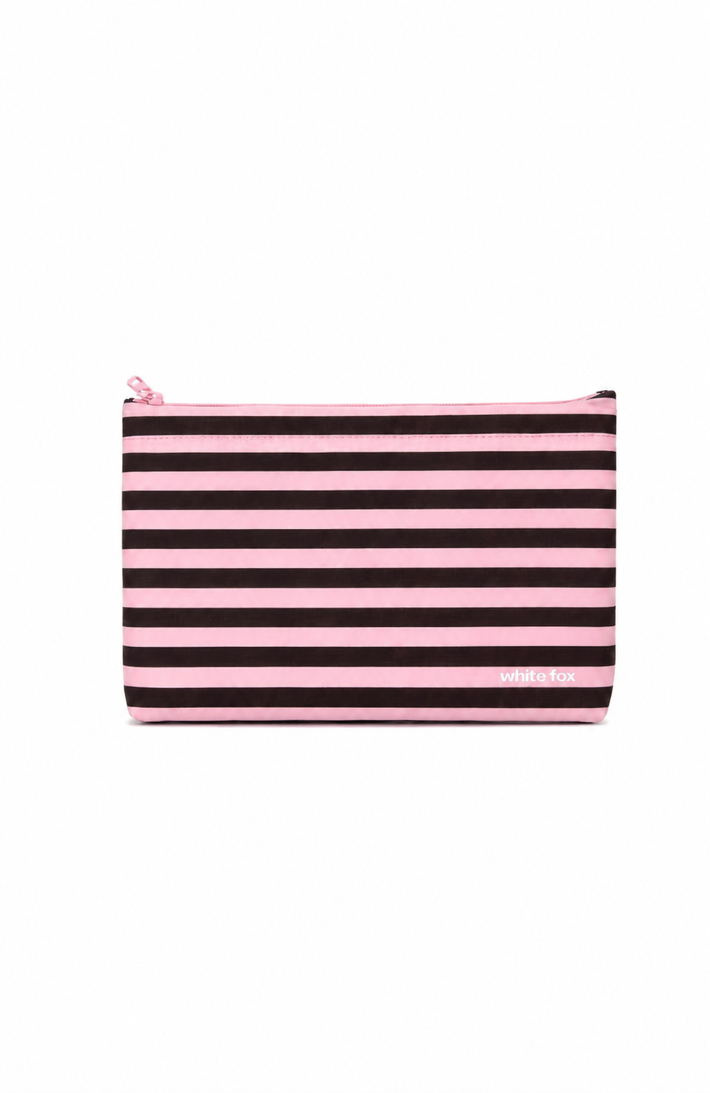 Maddox 2 Pack Cosmetic Pouch Chocolate & Pink Stripe