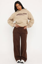 Made Up My Mind Wide Leg Sweatpants Chocolate