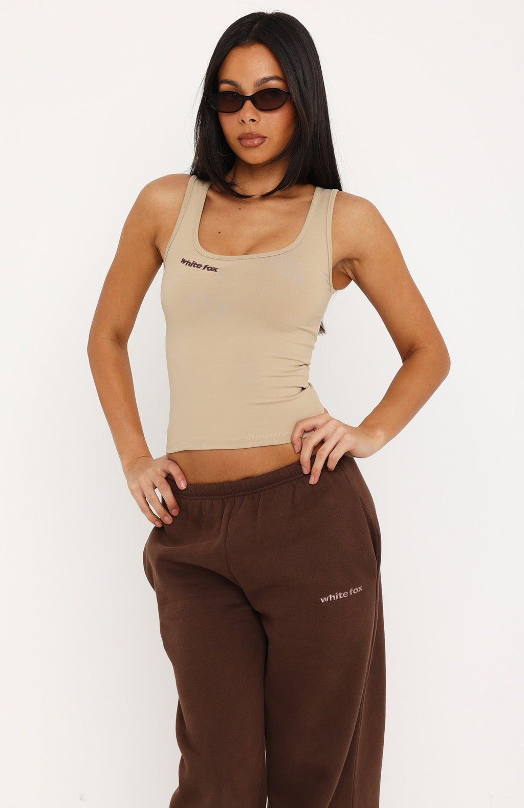 Made Up My Mind Tank Top Beige