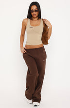 Made Up My Mind Tank Top Beige