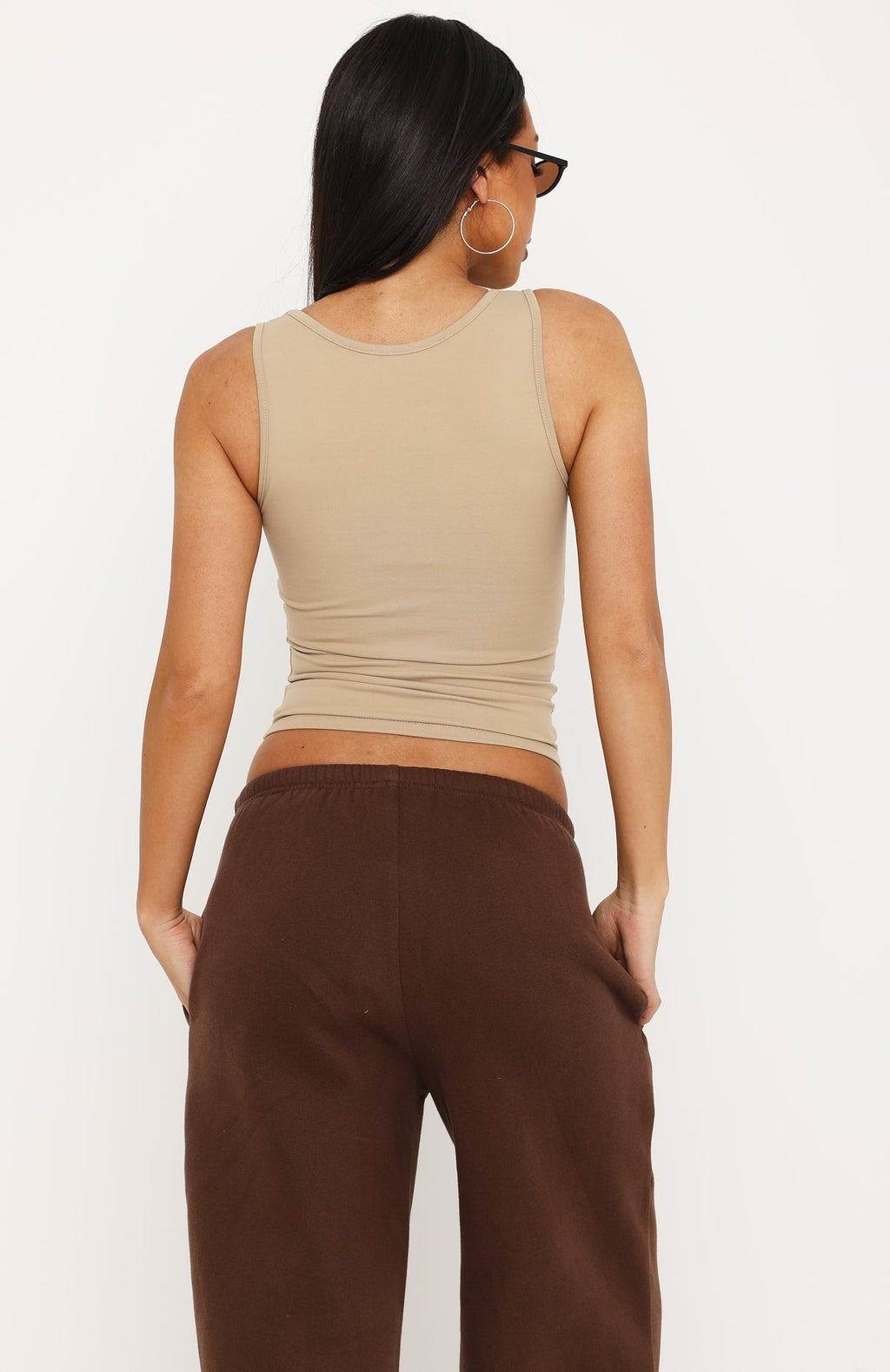 Made Up My Mind Tank Top Beige