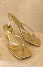 Mitchell Thong Mules Gold