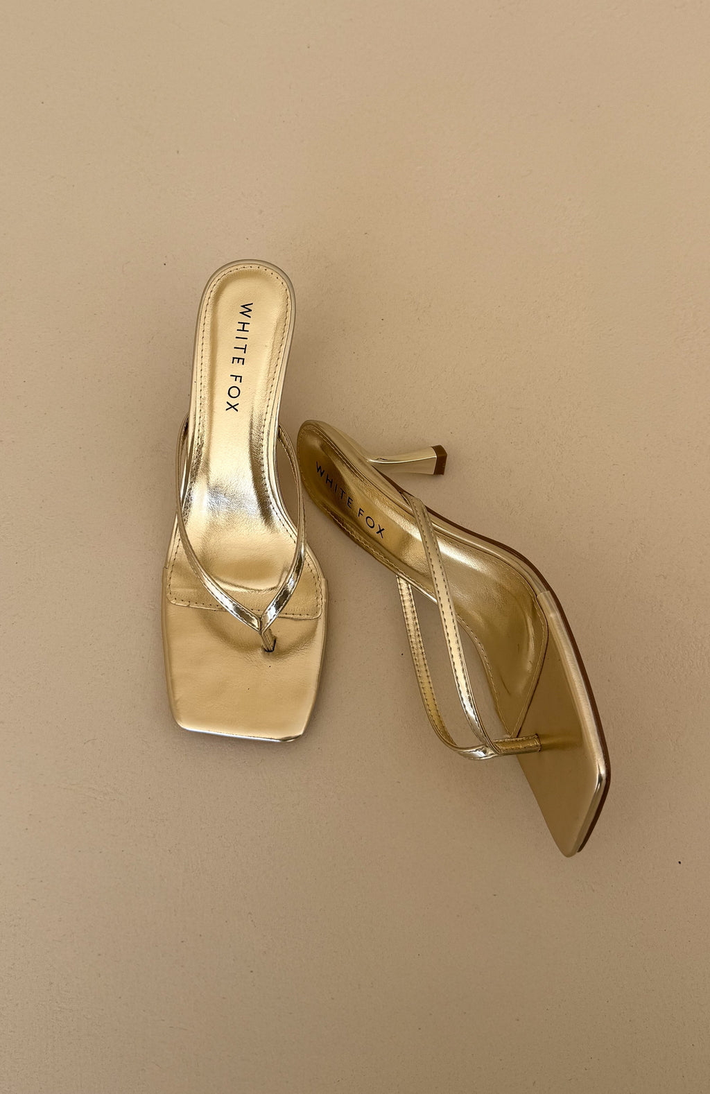 Mitchell Thong Mules Gold