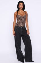 Stuck To You Bodysuit Leopard Exotic Spot