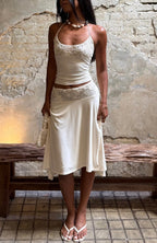 Cool Chaos Midi Skirt Off White