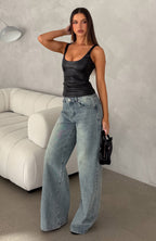 Night Mode PU Top Black