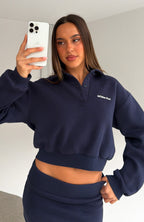 Not Changing Fold Over Mini Skirt Navy