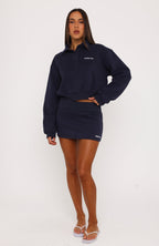Not Changing Fold Over Mini Skirt Navy