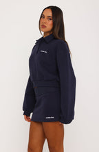 Not Changing Henley Polo Sweater Navy