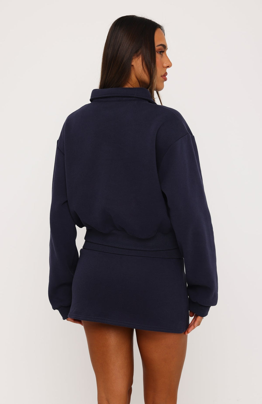 Not Changing Fold Over Mini Skirt Navy