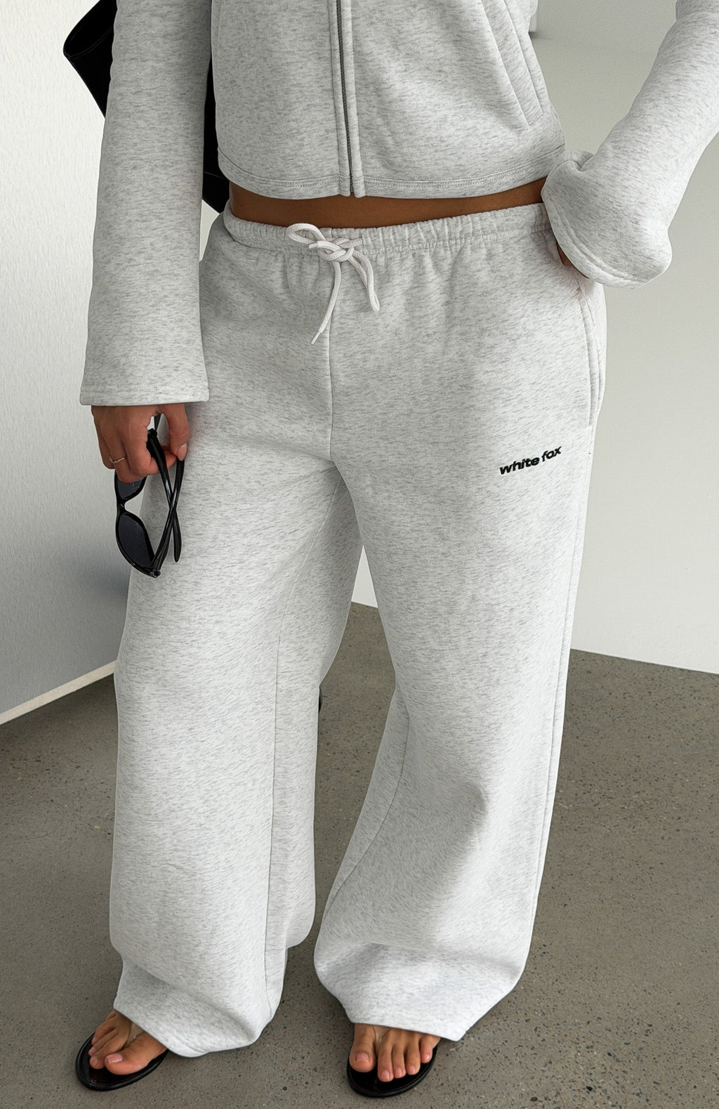 Not Changing Wide Leg Sweatpants Grey Marle