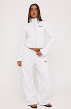 Not Changing Zip Front Funnel Neck Jacket Grey Marle