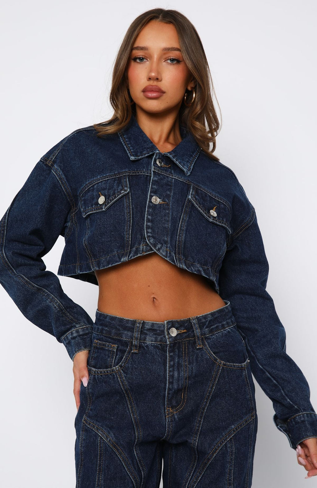 Love You Again Denim Jacket Dark Blue Wash