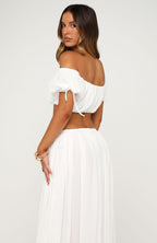 Flounce Flirt Top White