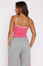 Lucky Thirteen Shaya Singlet Hot Pink