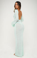 Malta Mermaids Long Sleeve Maxi Dress Spearmint