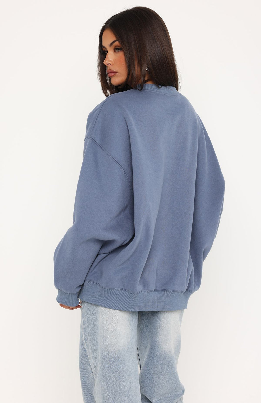 Take Another Chance Oversized Drop Shoulder Sweater Ocean