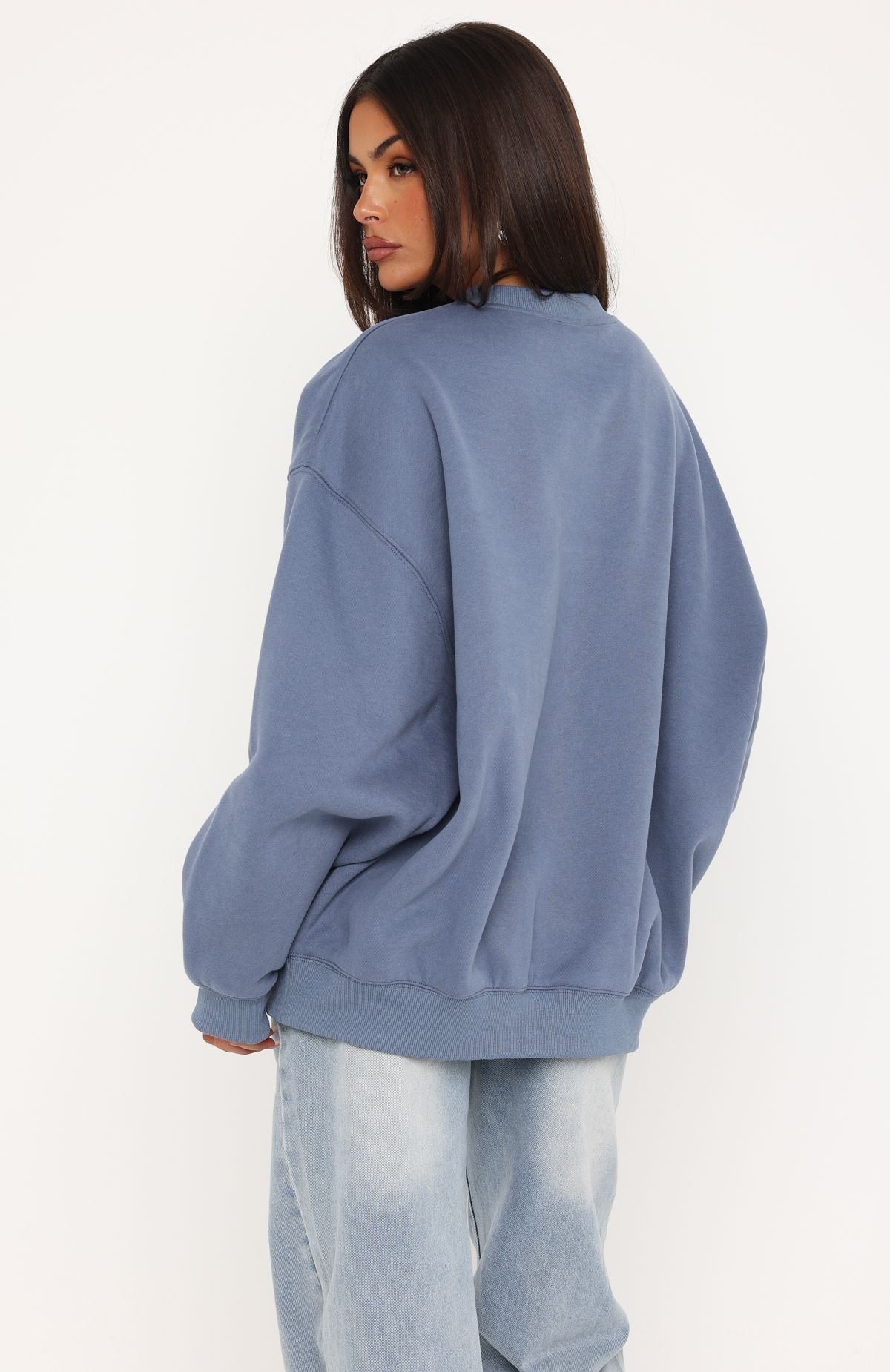 Take Another Chance Oversized Drop Shoulder Sweater Ocean
