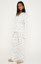 Pillow Talk Printed Long Sleeve Pyjama Set Martini Hour